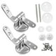 thumbnail image 2 of 4x Bisagras para Asiento de Inodoro, Tapa para Inodoro, Fijaciones para Asiento con Pernos, Accesorios de Tornillo, Bisagras de Repuesto 4 piezas, 2 of 4
