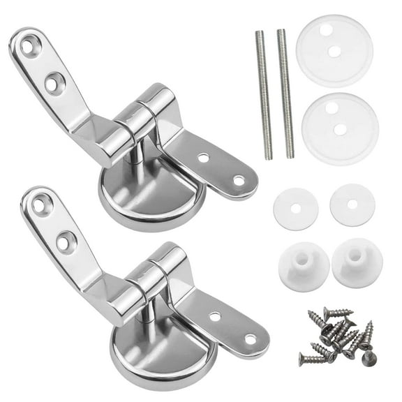 Toilet Seat Lid Hinge, Tightening Toilet Lid Hinge, Universal, Mounting Connector, WC Hinge Adjustable Replacement Hinges for Flush Toilet Cover