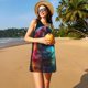 thumbnail image 3 of Fotbe Neon Spectrum Cat Portrait Vestido de Verano sin Mangas para Mujer – Vestido Midi Línea A, Estilo Camiseta Floral, Vestido Playero Casual y Fluido, 3 of 7