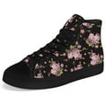 thumbnail image 5 of Aidianart Womens Rose High Top Canvas Sneakers High Top Shoes Size 5.5, 5 of 5