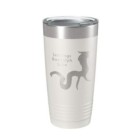 

Jennings Randolph Lake Map Tumbler Travel Mug Insulated Laser Engraved Coffee Cup West Virginia 20 oz White