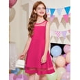 thumbnail image 5 of Arshiner Girls Elegant Dresses Sleeveless Round Neck A-line Party Dance Graduation Mesh Dress, 5 of 6