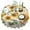 White Sunflower Seed, variant on White Sunflower Seed Leaf Pattern Round Tablecloth 60"x60",Wrinkle Wipeable Table Cloth for Kitchen Dining Room Picnic Patio Party