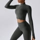 thumbnail image 4 of Camisa de Yoga de manga larga de secado rápido para mujer, camisa de Yoga para Fitness con cremallera, Top de realce cálido para gimnasio, ropa deportiva, abrigo para correr y Yoga, 4 of 4