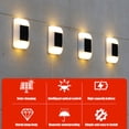 thumbnail image 4 of Xihbxyly Oferta de Hoy 4 Paneles Solares, Paneles Solares, Luminosos Hacia y Hacia Abajo Exteriores, Ip65, Decoración Moderna para El Hogar, Jardín, Porche, Color Blanco, 4 of 7