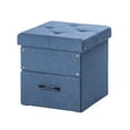 thumbnail image 2 of Mellow Stockbox 15" Ottoman with Storage Drawer, Blue, 2 of 6