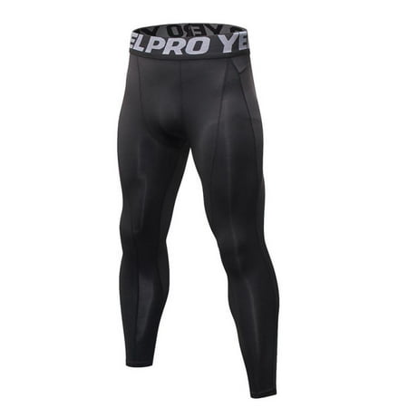 Men's Compression Pants - Workout Leggings for Gym, Basketball, Cycling, Yoga, Hiking - Quick-drying Pants - Athletic Base Layer Pants/Thermal Underwear for Men, Black,