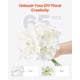thumbnail image 5 of Hortensia falsa de seda blanca VEVOR con flores artificiales, 65 unidades, 5 of 9