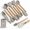 Desert Khaki, variant on 12- Kitchen Utensil Set with Wooden Handles - Heat Resistant (446?F), Non-Stick Safe Cooking Tools, Grade Spatula & Cooking Set, Budget - SMALL (Gray)