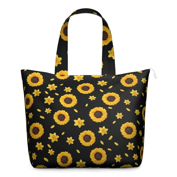Sunflower Women's Large Weekend Travel Bag Moving Canvas Handbag Thick Double Layer Beach Weekend Travel Unisex Hospital Maternity Delivery with Toiletry Waterproof