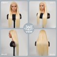thumbnail image 3 of 28" 5 x 5 Lace Front Wigs Human Hair Pre Plucked, 180% Density, 613 HD Lace, 3 of 7