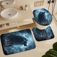 thumbnail image 6 of 4 Pcs Abstract Lion Bathroom Sets with Shower Curtain and Rugs, Nature Animals Vintage Landscape Shower Curtain Set with Rug, Mats and Accessories for Bathroom Decor, 6 of 8