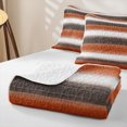thumbnail image 4 of Homewish Orange Geometric Stripes Quilt Full,Contemporary Artwork Full Bedspread Sets,3-Piece, 4 of 7