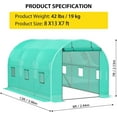 thumbnail image 4 of ChaoLink 103 8x13x7FT Walk-in Greenhouse, Portable Tunnel Tent with 19x0.6 Galvanized Pipes, Full-Opening Zipper Door & 6 Screen Windows, 4 of 8