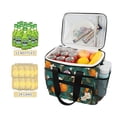 thumbnail image 2 of FORMRS Insulated Cooler Bag 24 Cans Capacity Soft Leakproof Lunch Box with Side Pockets, Orange Leaves, 2 of 7