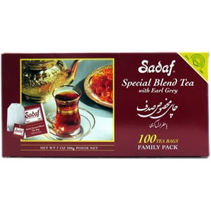 Sadaf Special Blend Tea with Earl Grey 100 Sachets Tea Bags 7 oz