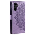 thumbnail image 5 of Allytechgroup Flip Cover Case for Samsung Galaxy S25+ Plus, Mandala Embossed Stand Cards Holder Folio Flip Cover Shockproof Hand Wrist Phone Case for Samsung Galaxy S25+, Purple, 5 of 5
