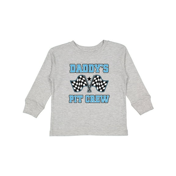 Inktastic Daddys Pit Crew Boys Racing Boys Long Sleeve Toddler T-Shirt