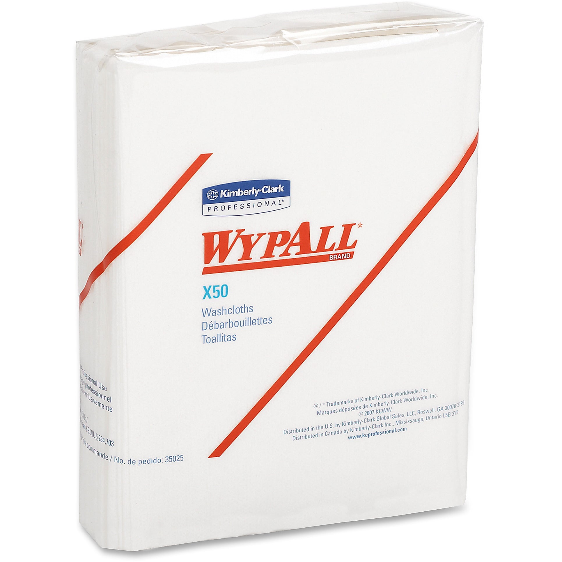 Wypall, KCC35025, KimberlyClark WypAll X50 Folded Wipers, 832 / Carton, White
