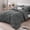Grey, variant on Queen Size Comforter Set, 7 Pieces Pintuck Down Alternative Bedding Set for All Season, Bed in a Bag with Comforter, Fitted Sheet, Flat Sheet, Pillowcases & Pillow Shams, Grey