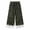 Green*, variant on Women's Cropped Pants Wide Leg Drawstring Elastic Waist Leopard Graphic Lace Hem Texture Casual Trousers, Brown