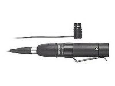 Shure Microflex MX185 Wired Electret Condenser Microphone - 4 ft - 50 Hz to 17 kHz -35 dB - Lapel - XLR