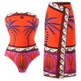 thumbnail image 2 of SDNall Bikini Ajusté Rétro à Imprimé Floral pour Femmes, Maillot de Bain une Pièce Aguichant pour Femmes avec Robe, 2 of 9