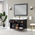 thumbnail image 3 of Kesia 48" Single Bathroom Vanity Set in Black Oak with Aosta White Composite Stone Countertop with Mirror, 3 of 8