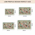 thumbnail image 5 of Sage Green Floral Door Mat Indoor Outdoor, Spring Flowers Leaves Farmhouse Non Slip Welcome Mat with Rubber Backing, Absorbent Fabric Front Door Mats Entryway Rug for Home Patio Entrance 18"x30", 5 of 9