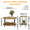Rustic Brown 89, variant on Nesting Coffee Table Set of 2, 27.6 inch Round Coffee Table with Marble Pattern Top and Sturdy Metal Frame, End Table Side Tables for Living Room Bedroom Balcony Yard, Black