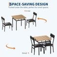 thumbnail image 3 of 3-Piece Kitchen Table Set for 2, Farmhouse Dining Set with Table & Chairs for Small Spaces, 3 of 7