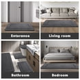 thumbnail image 7 of CHAKME 5 Pc Memory Foam Bath Mat Set: 20"x46",32"x20",24"x17",18"x16",U Shaped 24"x20". Non Slip, Machine Washable, Super Absorbent, Classic Greek Key, Dark Gray., 7 of 7