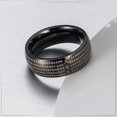 thumbnail image 4 of GHSDFBB DABAXI 8mm Men's Stainless Steel Black Wisdom Heart Sutra Rings Folk-Custom Buddhism Matte Texture Ring, 4 of 6