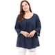 thumbnail image 1 of Blusa Agnes Orinda Kimono con Mangas Raglán Azul 3XL, 1 of 7