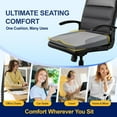thumbnail image 5 of Car Seat Cushion – Memory Foam Pad for Driving Comfort – Boosts Height and Relieves Coccyx & Lower Back Pain – Car, Truck, Office Chair (Dark Gray), 5 of 14