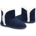 thumbnail image 2 of Women's Fuzzy House Slippers - Knitted Ankle Booties with Plush Fur Lining for Indoor & Outdoor Winter Warmth, 2 of 9
