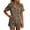 C360 Coffee, variant on CONZONE Pajamas for Women Set Leopard Print Short Sleeve Lace Up Tops with Shorts Loungewear Soft 2 Piece Pjs Set for Women