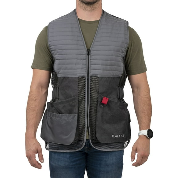 Allen Company Competitor Shooting Vest, Fits XL/XXL, Gray, Shotgun Trap & Skeet Shooting Vest