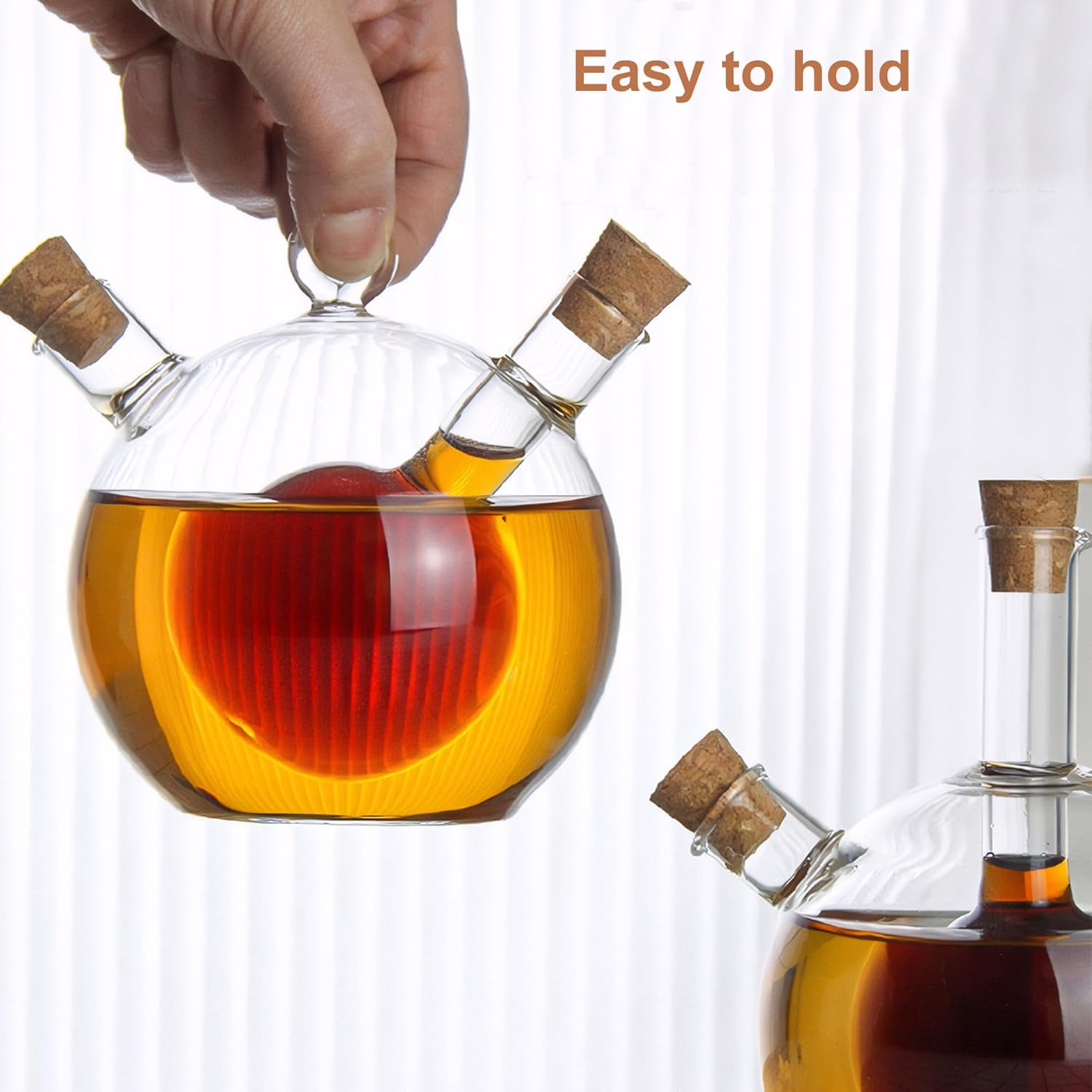 2 In 1 Oil Dispenser for Kitchen : Creative Shaped Olive Oil Dispenser Bottle,Cocktails Juice Oil and Vinegar Dispenser Set,Coffee Syrup Dispenser Seal Against Leakage (F)