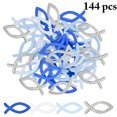 thumbnail image 1 of 144PCS Wood Cutout Cute Hollow Fish Wood Slice Craft DIY Wood Embellishment, 1 of 9