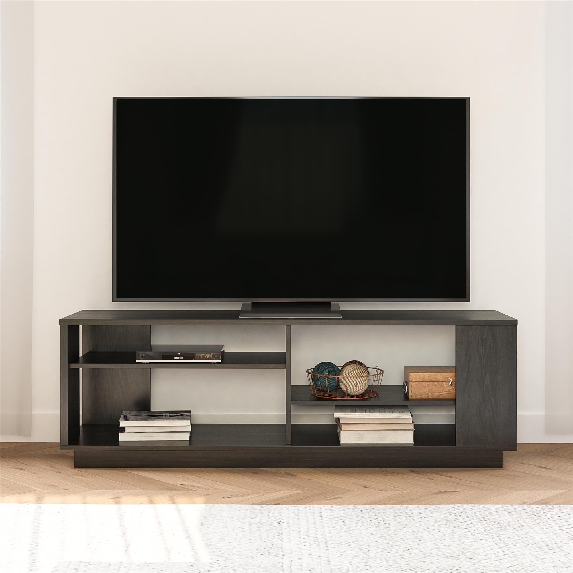 Ameriwood Home Glenvale Contemporary TV Stand for TVs up to 60", Black Oak