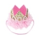 thumbnail image 1 of Diadema con gorro de primer cumpleaños para bebé, tiara de flores, corona de fiesta, diadema, gorro de fiesta (estampado de flores de gasa), 1 of 7