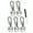 Silver, variant on Multipurpose Zincs Alloy Carabiner Clip Detachable Buckle Secure Horseshoe Shape Closure For Organizing Keys Wallets