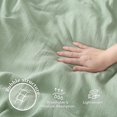 thumbnail image 3 of Muslin Duvet Cover Queen - 100% Washed Cotton Linen Like Gauze Comforter Cover 3 Pieces Breathable & Lightweight for All Season, 3 of 14
