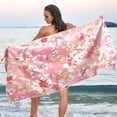 thumbnail image 6 of Coolnut Watercolor Floral Pattern Beach Towel Super Soft Microfiber Sand Free Beach Towels, Oversized Camping Pool Towel, Lightweight, Breathable & Quick Dry Towels, 31x71in Washcloth Gift, 6 of 7