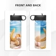 thumbnail image 3 of Picia Beach Starfish Shell Pattern 18oz Sports Insulated Kettle With Straw Insulated Water Bottle For Running Hiking Cycling Climbing Men'S Woman Insulated Water Bottle, 3 of 8