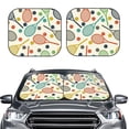 thumbnail image 2 of Naloa Racket and Tennis Ball 2 Piece Foldable Car Sun Shades, Car Windshield Sunshade, Front Window Sunshade for Car, Truck, SUV - Medium, 2 of 7