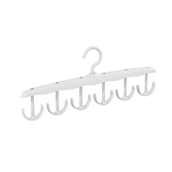 Multifunctional Clothes Hanger for Closet Organization with 360° Rotating 6 Hook Design Suitable for Tank Tops Bras Underwear Hats Ties and Accessories