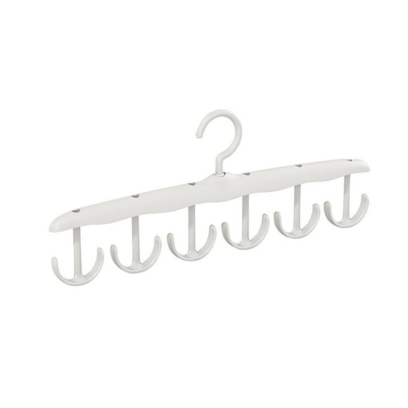 Percha de plástico multifuncional 2024, giratoria 360°, 6 ganchos para camisetas sin mangas, sujetadores, ropa interior, gorras y corbatas; organizador de armario