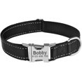 thumbnail image 1 of Yazoeia Buddy Dog Custom Collar Reflective Soft Leather Engraved Name Personalized Nameplate ID Tag CJC912-154533, 1 of 7